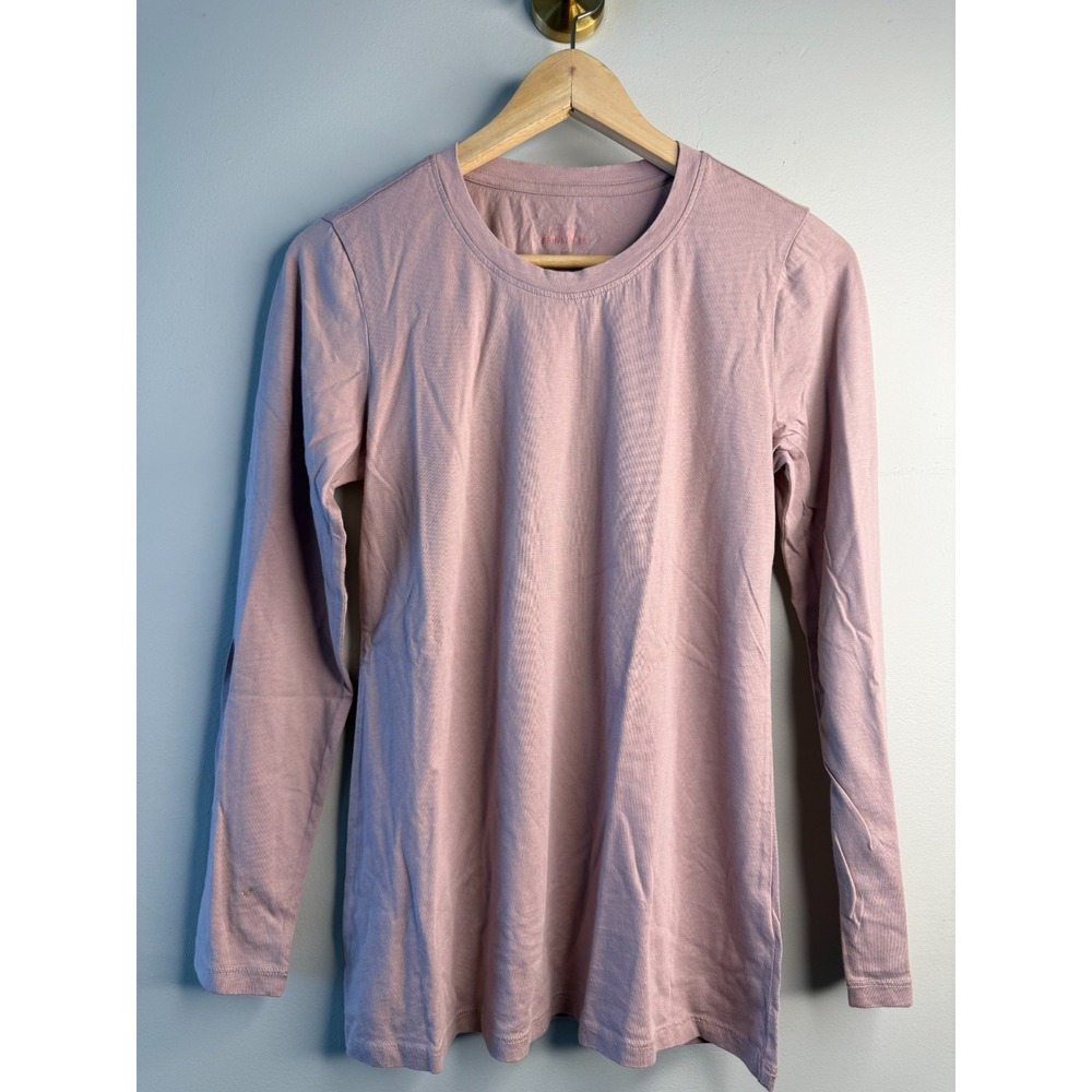 LOGO Lavish by Lori Goldstein 100% Cotton Mixed Media Top Sea Glass: M {#500-L
